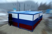 Раздевалка в цветах Российского флага