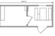 мобильная баня бл-01 4м cхема планировки