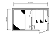 Мобильная баня БЛ-01 4м - cхема планировки