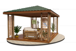 Беседки из сруба фото