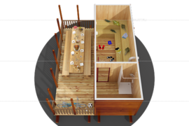 Дома из вагончиков с верандами фото