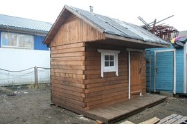 Хозблок из профилированного бруса фото