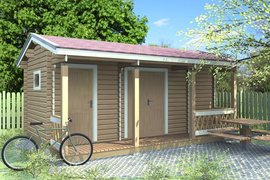 Хозблок из профилированного бруса фото