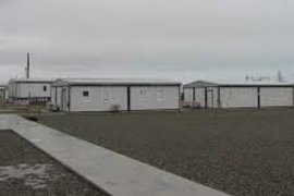 Блок контейнеры из сэндвич панелей город фотография