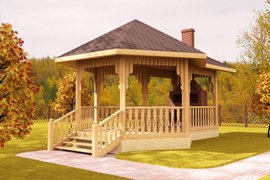Дачные деревянные беседки на заказ