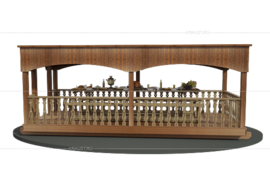 Беседка с очагом в центре фото