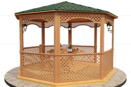 Шестигранные беседки фото