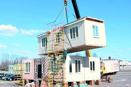 Изготовление модульного здания фотография