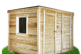 Бытовка с двускатной крышей фото