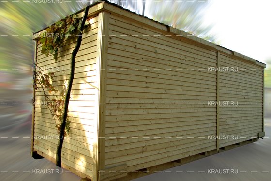 Деревянная бытовка Михнево, тыльная и боковая сторона