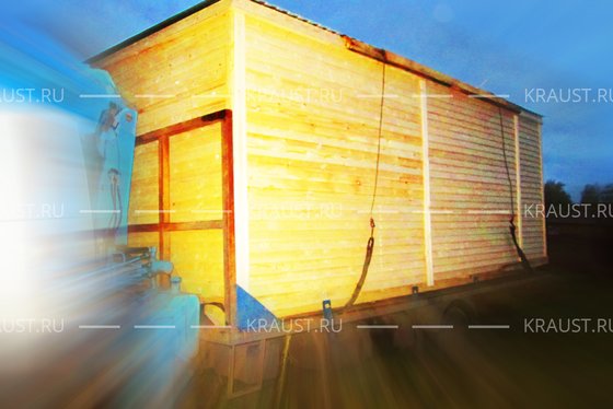 Деревянная бытовка Б-02 установка