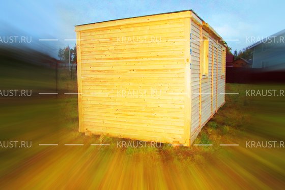 Деревянная бытовка Б-02 сбоку