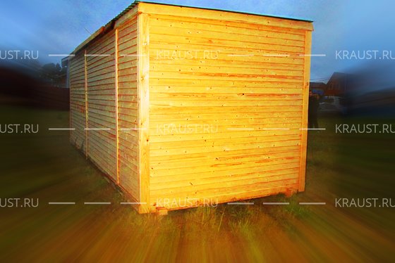 Деревянная бытовка Б-02 с угла