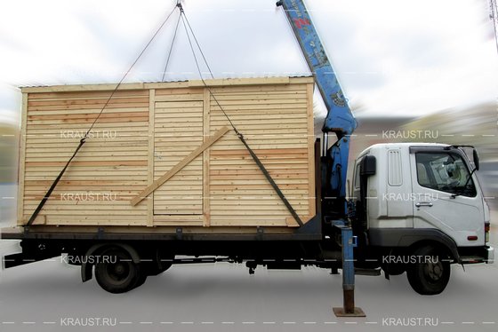Деревянная бытовка Дмитров разгрузка