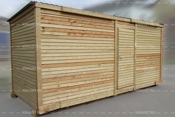 Деревянная бытовка Дмитров вид с зада