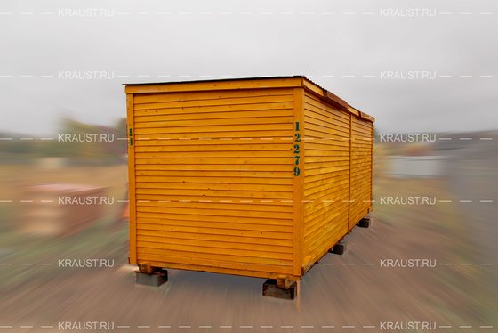 Деревянная бытовка Б01, г. Троицк, боковая стена