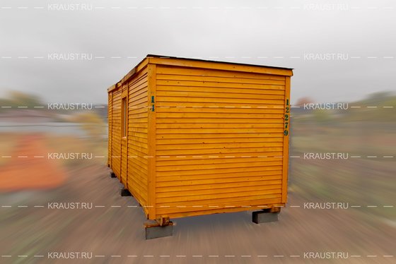 Деревянная бытовка Б01, г. Троицк, боковая стена