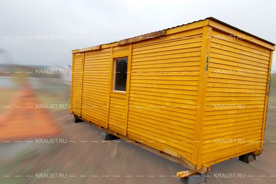 Деревянная бытовка Б01, г. Троицк, вид с угла