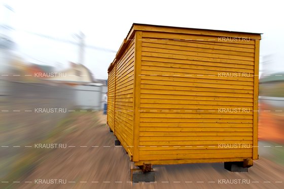 Деревянная бытовка Б01, г. Троицк, боковая стена