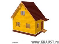 Садовый домик из бруса ДБ-02 4х6 фото