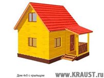 Садовый домик из бруса ДБ-05 4х5 фото