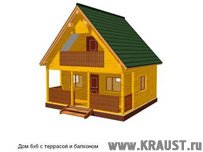 Садовый домик из бруса ДБ-09 6х6 фото